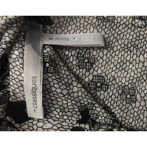 Classiques Entier Long Sleeve Black Lace Silk Top - Picture 4 of 8